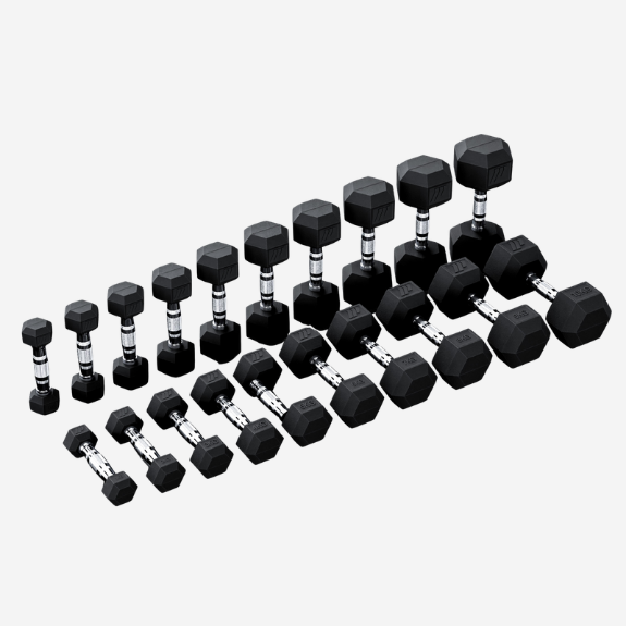 Premium Hexagon dumbbells | set 1-10kg inclusief opslagrack + Adjustable bench pro | Perform Fitness