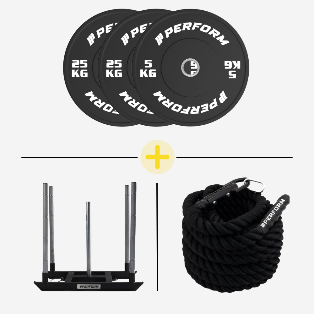 Race Sled Set 105 kg | Power Sled, Pull Rope & Bumper Plates | Perform Fitness