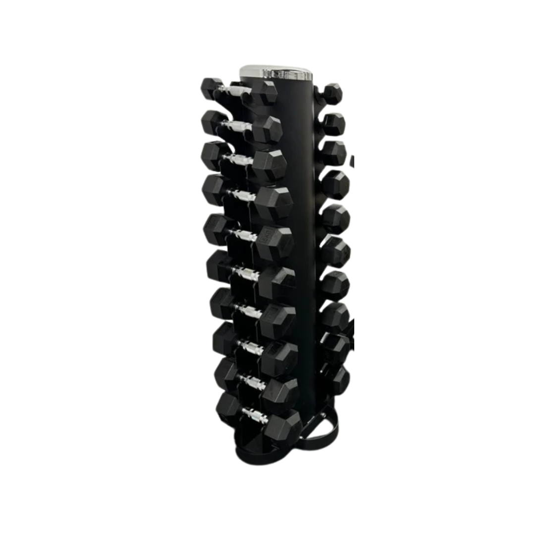Premium Hexagon dumbbells | set 1-10kg inclusief opslagrack