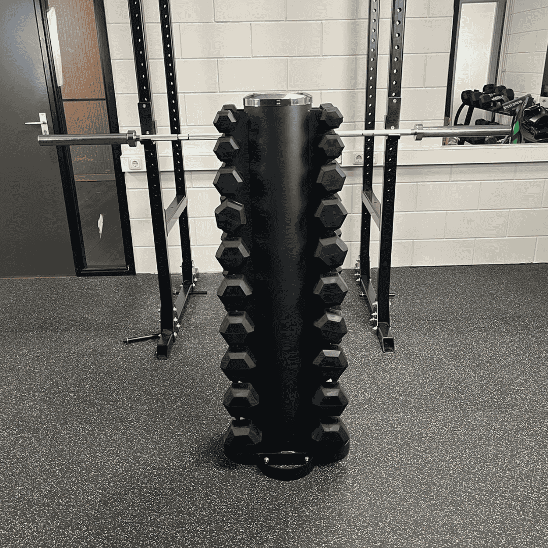 Premium Hexagon dumbbells | set 1-10kg inclusief opslagrack