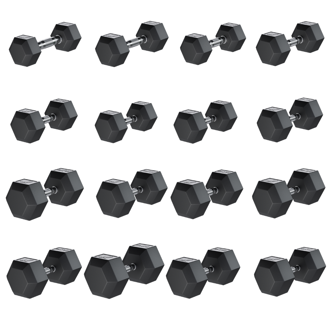 Premium Hexagon dumbbells | Complete set