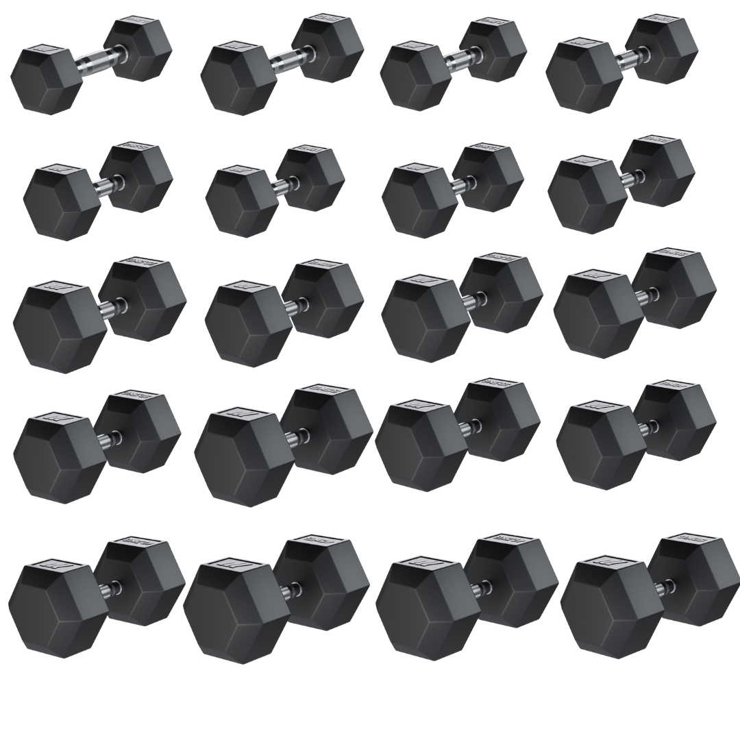 Premium Hexagon dumbbells | Complete set