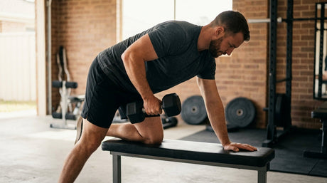 Dumbbell rug oefeningen voor een sterke en brede rug