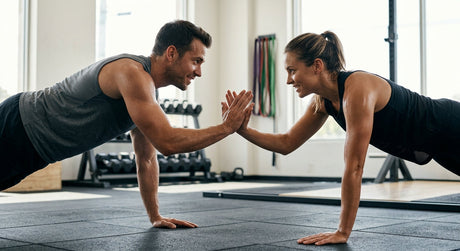 Duo fitness oefeningen voor thuis en de sportschool