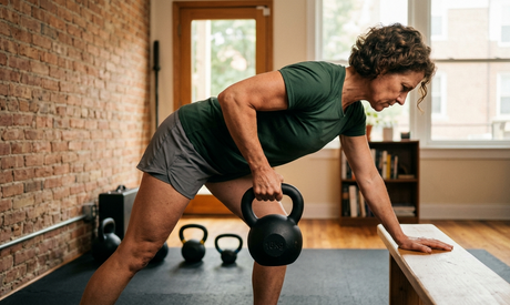 Kettlebell rug oefeningen voor een sterke en brede rug
