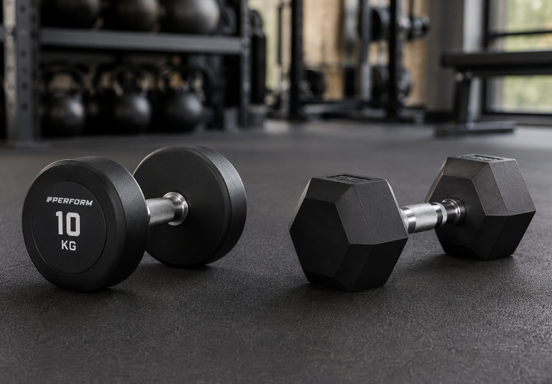 Ronde dumbbells vs hexagon dumbbells: welke kies je?
