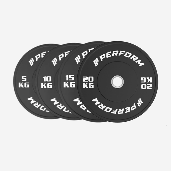 Perform | Black Bumper Plates Set | 100 kg