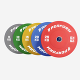 Coloured bumper plates | Sets | Perform Fitness