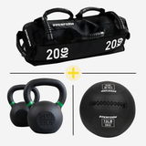 Race Set Basis Men Open & Women Pro | 2x Kettlebell 24 kg, Wall Ball 6 kg & Sandbag 20 kg | Perform Fitness