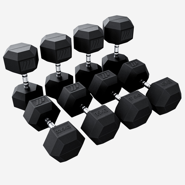 Premium Hexagon dumbbells | Uitbreidingsset 32,5 t/m 40kg set | Perform Fitness