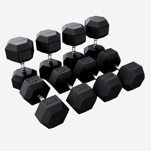 Premium Hexagon Dumbbells Set | 42,5 t/m 50 kg | Perform Fitness