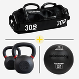 Race Set Basis Men Pro | 2x Kettlebell 32 kg, Wall Ball 9 kg & Sandbag 30 kg | Perform Fitness