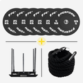 Race Sled Set 205 kg | Power Sled, Pull Rope & Bumper Plates | Perform Fitness