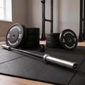 Halterset 100 kg met Olympische Halterstang & Black Bumper Plates