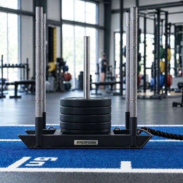 Race Sled Set 155 kg | Power Sled, Pull Rope & Bumper Plates | Perform Fitness
