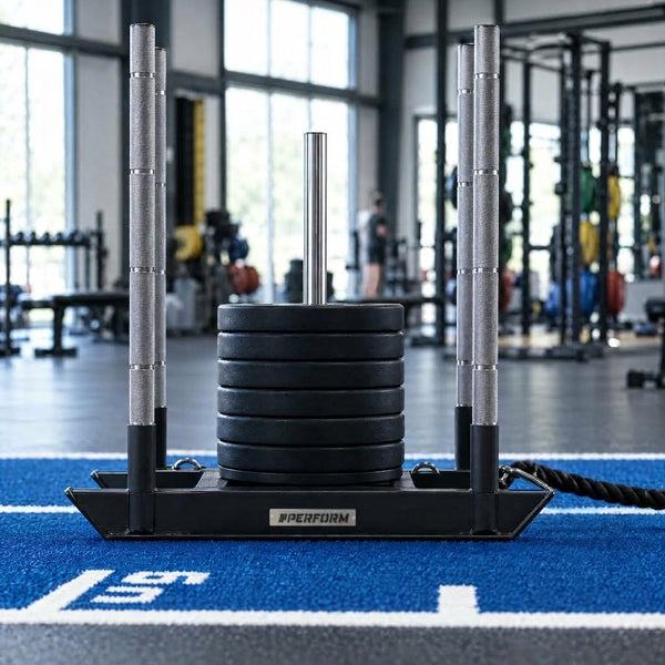 Race Sled Set 205 kg | Power Sled, Pull Rope & Bumper Plates | Perform Fitness