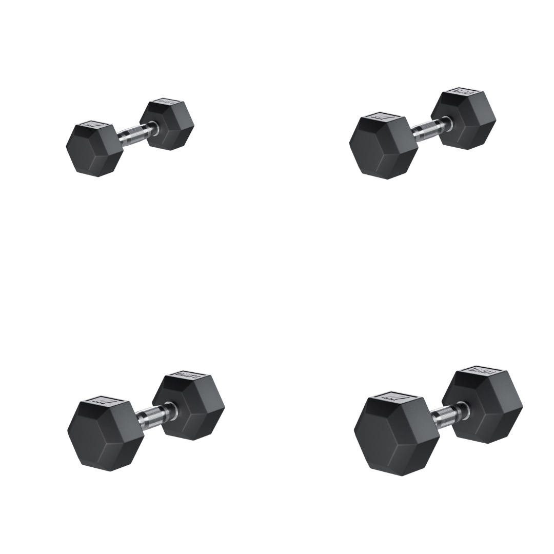 Premium Hexagon dumbbells | Complete set