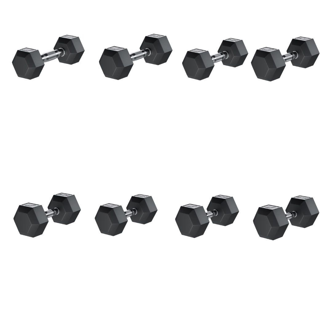 Premium Hexagon dumbbells | Complete set