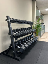 Perform | Premium Hexagon Dumbbells Set 2,5 t/m 30 kg met Opslagrack