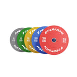 Coloured bumper plates | sets 100-150kg