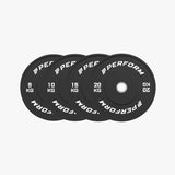 Halterset 100 kg met Black Bumper Plates & Olympische Halterstang